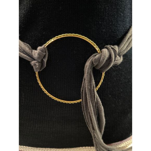 Hip belt in grey and gold handmade one size - Picture 3 of 8